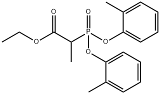Propanoic acid, 2-[bis(2-methylphenoxy)phosphinyl]-, ethyl ester Structure