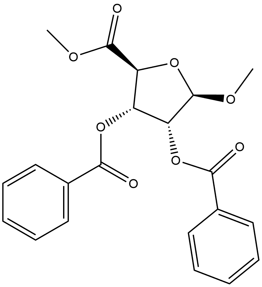 β-D-Ribofuranosiduronic acid, methyl, methyl ester, dibenzoate (9CI) Structure