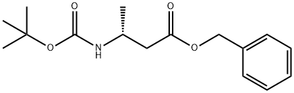 Butanoic acid, 3-[[(1,1-dimethylethoxy)carbonyl]amino]-, phenylmethyl ester, (3R)- 化学構造式