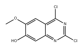 2,4-二氯-6-甲氧基喹唑啉-7-醇 结构式