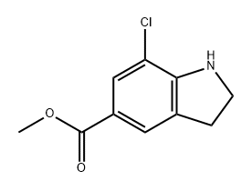 7-Chloro-2,3-dihydro-1H-indole-5-carboxylic acid methyl ester,1632129-35-1,结构式