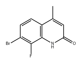7-溴-8-氟-4-甲基喹啉-2(1H)-酮, 1632289-46-3, 结构式