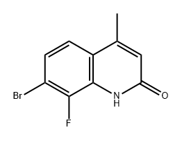 7-溴-8-氟-4-甲基喹啉-2(1H)-酮,1632289-46-3,结构式