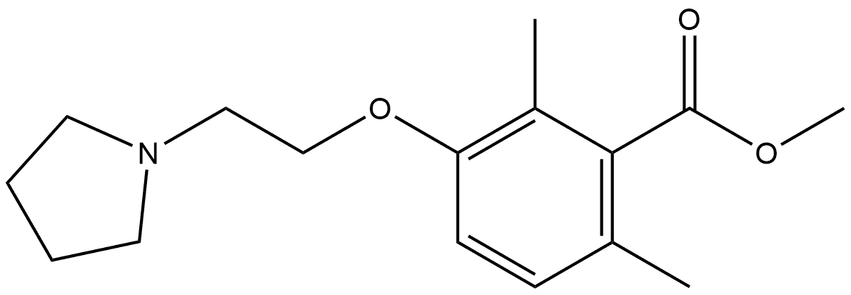 Methyl 2,6-dimethyl-3-[2-(1-pyrrolidinyl)ethoxy]benzoate Structure