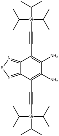 2,1,3-Benzothiadiazole-5,6-diamine, 4,7-bis[2-[tris(1-methylethyl)silyl]ethynyl]- Structure