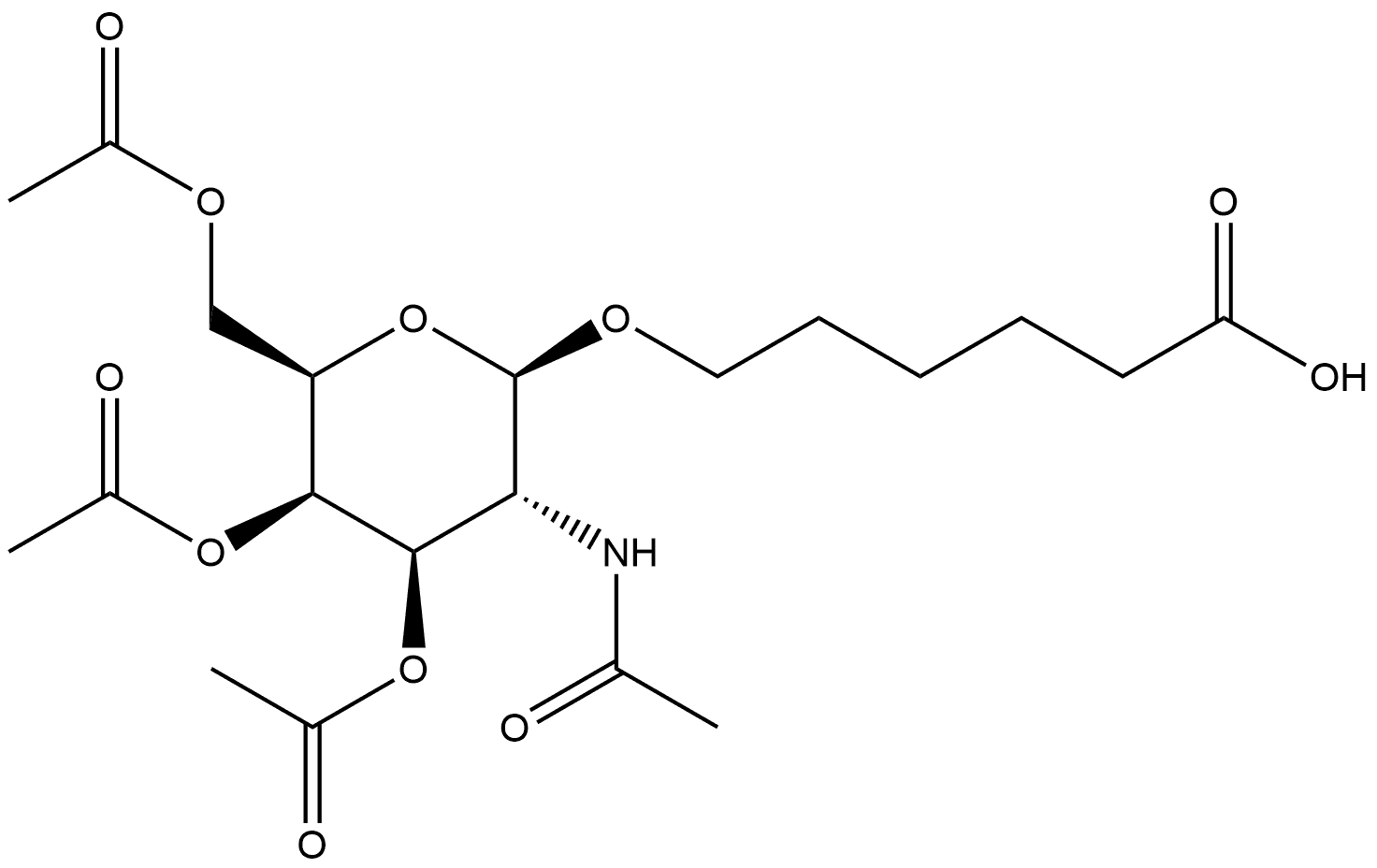 1637390-27-2 6-[[(2R,3R,4R,5R,6R)-3-乙酰氨基-4,5-二乙酰氧基-6-(乙酰氧基甲基)四氢-2H-吡喃-2-基]氧基]己酸