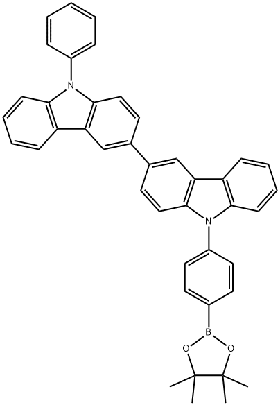 3,3'-Bi-9H-carbazole, 9-phenyl-9'-[4-(4,4,5,5-tetramethyl-1,3,2-dioxaborolan-2-yl)phenyl]- Structure