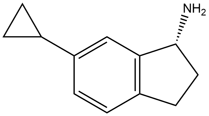 (R)-6-cyclopropyl-2,3-dihydro-1H-inden-1-amine Struktur
