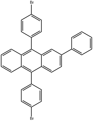 Anthracene, 9,10-bis(4-bromophenyl)-2-phenyl- Struktur