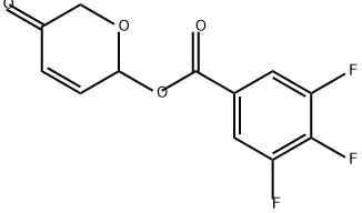 Benzoic acid, 3,4,5-trifluoro-, 5,6-dihydro-5-oxo-2H-pyran-2-yl ester Structure