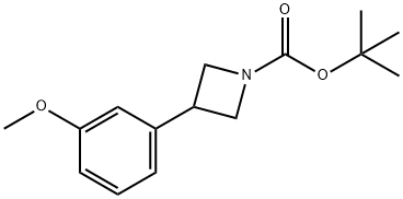 1-Azetidinecarboxylic acid, 3-(3-methoxyphenyl)-, 1,1-dimethylethyl ester Structure