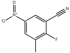 Benzonitrile, 2-fluoro-3-methyl-5-nitro- Struktur