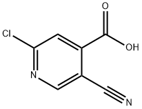 4-Pyridinecarboxylic acid, 2-chloro-5-cyano- Structure