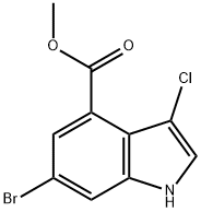 1638771-42-2 1H-Indole-4-carboxylic acid, 6-bromo-3-chloro-, methyl ester