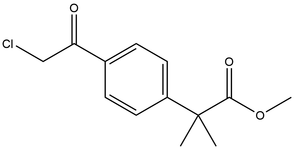 2-[4-(2-氯乙酰基)苯基]-2-甲基丙酸甲酯,1638785-19-9,结构式