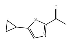 Ethanone, 1-(5-cyclopropyl-2-thiazolyl)- Structure