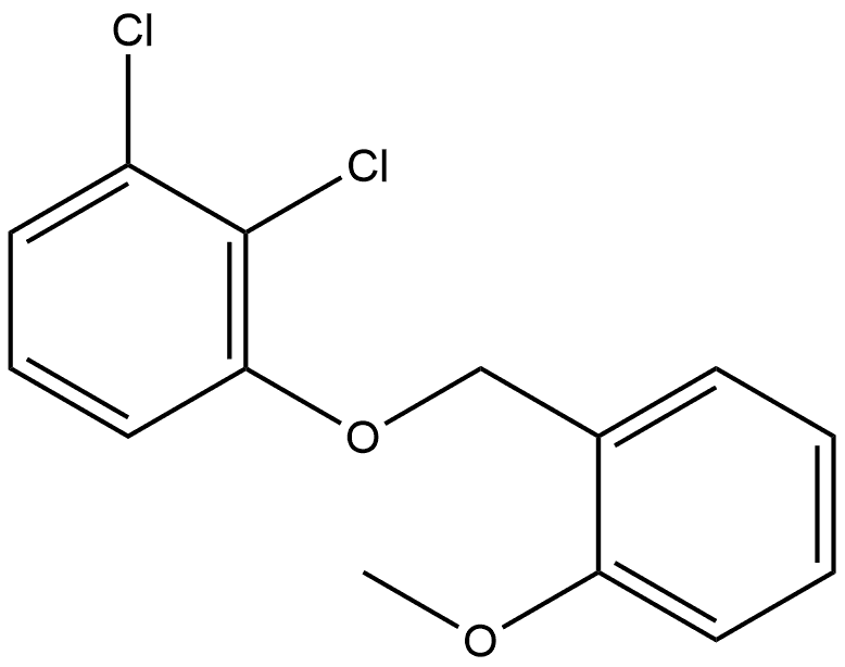 1,2-Dichloro-3-[(2-methoxyphenyl)methoxy]benzene Struktur