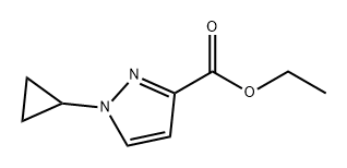 1H-Pyrazole-3-carboxylic acid, 1-cyclopropyl-, ethyl ester Struktur