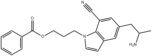 1H-Indole-7-carbonitrile, 5-(2-aminopropyl)-1-[3-(benzoyloxy)propyl]-|1H-Indole-7-carbonitrile, 5-(2-aminopropyl)-1-[3-(benzoyloxy)propyl]-