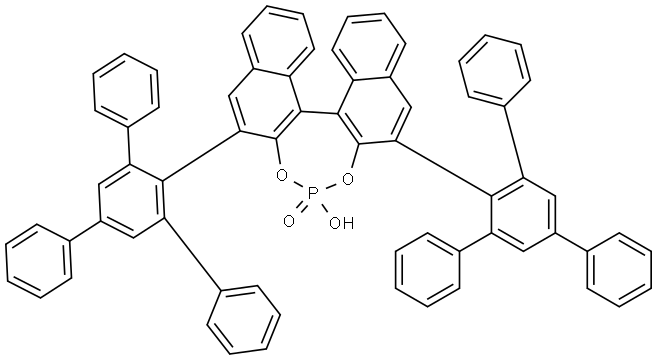 (11bS)-4-Hydroxy-2,6-bis(5'-phenyl[1,1':3',1''-terphenyl]-2'-yl)-4-dinaphtho[2,1-d:1',2'-f][1,3,2]dioxaphosphepinoxide Struktur