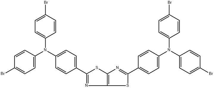 4,4'-(thiazolo[5,4-d]thiazole-2,5-diyl)bis(N,N-bis(4-bromophenyl)aniline),1639449-47-0,结构式