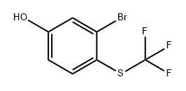Phenol, 3-bromo-4-[(trifluoromethyl)thio]- Structure