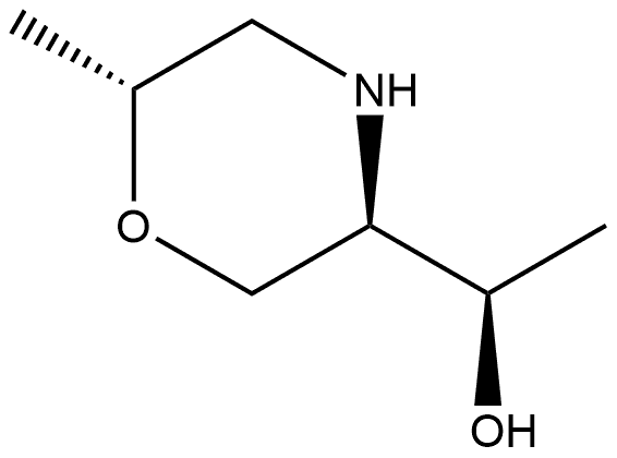 3-Morpholinemethanol, α,6-dimethyl-,(αR,3R,6R)- Structure