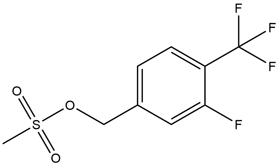 Benzenemethanol, 3-fluoro-4-(trifluoromethyl)-, 1-methanesulfonate Structure