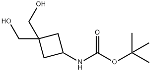 1,1-二甲基乙基N-[3,3-双(羟甲基)环丁基]氨基甲酸酯, 1639838-86-0, 结构式
