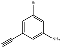 Benzenamine, 3-bromo-5-ethynyl- Structure