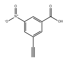 3-乙炔基-5-硝基苯甲酸 结构式