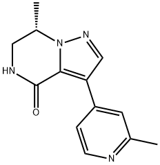 (7S)-吡唑并[1,5-A]吡嗪-4(5H)-酮,6,7-二氢-7-甲基-3-(2-甲基-4-吡啶基), 1639901-83-9, 结构式