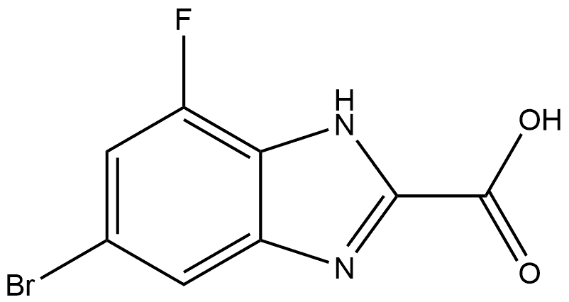 6-溴-4-氟苯并咪唑-2-甲酸 结构式