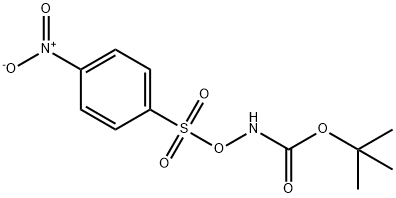 Benzenesulfonic acid, 4-nitro-, [(1,1-dimethylethoxy)carbonyl]azanyl ester Struktur