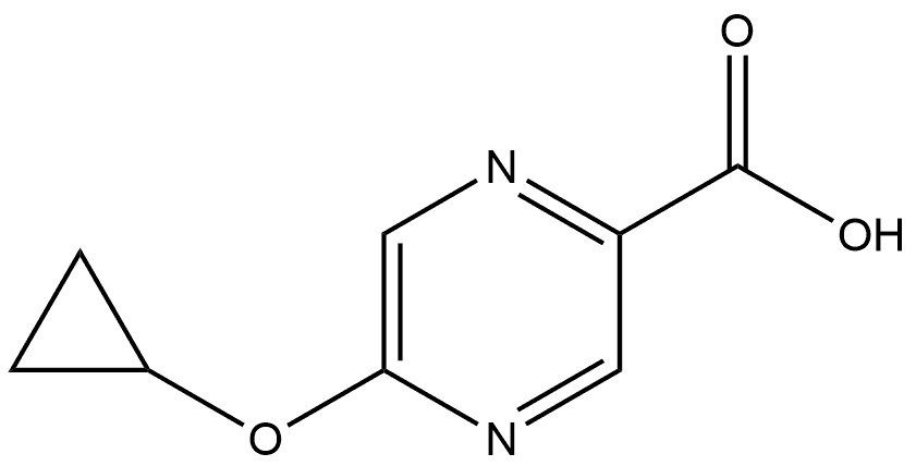 5-(Cyclopropyloxy)-2-pyrazinecarboxylic acid Struktur