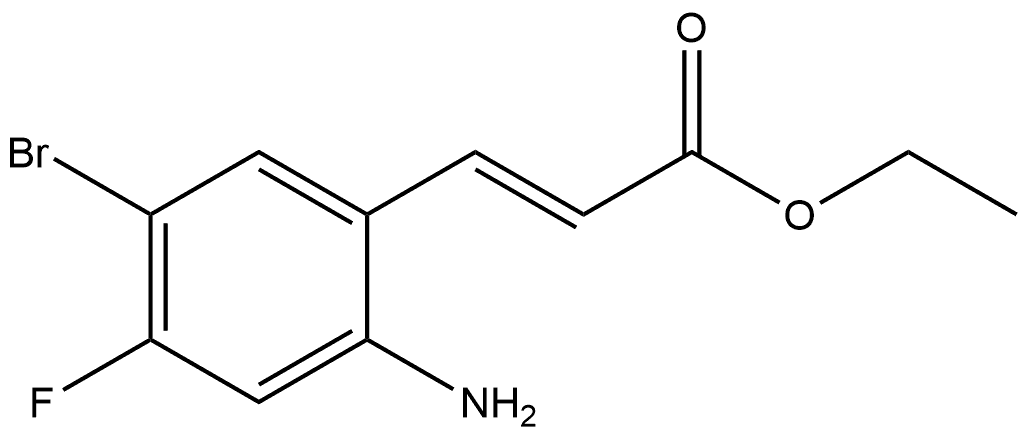 (E)-3-(2-氨基-5-溴-4-氟苯基)丙烯酸乙酯, 1641578-72-4, 结构式