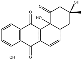 Benz[a]anthracene-1,7,12(2H)-trione, 3,4,4a,12b-tetrahydro-3a,8,12b-trihydroxy-3-methyl- (9CI) Structure