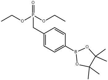 Phosphonic acid, P-[[4-(4,4,5,5-tetramethyl-1,3,2-dioxaborolan-2-yl)phenyl]methyl]-, diethyl ester Structure