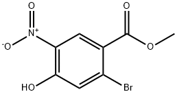 Benzoic acid, 2-bromo-4-hydroxy-5-nitro-, methyl ester 化学構造式