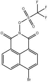 Methanesulfonic acid, 1,1,1-trifluoro-, 6-bromo-1,3-dioxo-1H-benz[de]isoquinolin-2(3H)-yl ester Structure