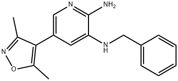 2,3-Pyridinediamine, 5-(3,5-dimethyl-4-isoxazolyl)-N3-(phenylmethyl)- 结构式
