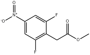 Benzeneacetic acid, 2,6-difluoro-4-nitro-, methyl ester 结构式