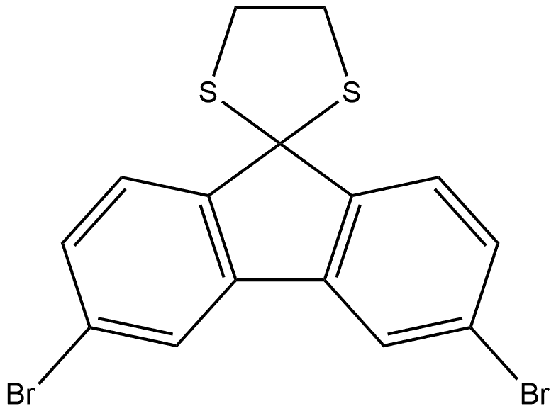 3′,6′-Dibromospiro[1,3-dithiolane-2,9′-[9H]fluorene Structure