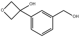 3-(3-(Hydroxymethyl)phenyl)oxetan-3-ol Struktur