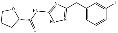 (S)-N-(5-(3-氟苄基)-4H-1,2,4-三唑-3-基)四氢呋喃-2-甲酰胺 结构式