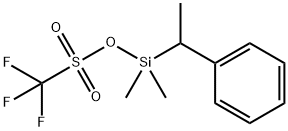 二甲基(1-苯基乙基)硅烷基 三氟甲磺酸盐 结构式