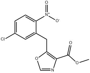 4-Oxazolecarboxylic acid, 5-[(5-chloro-2-nitrophenyl)methyl]-, methyl ester Structure