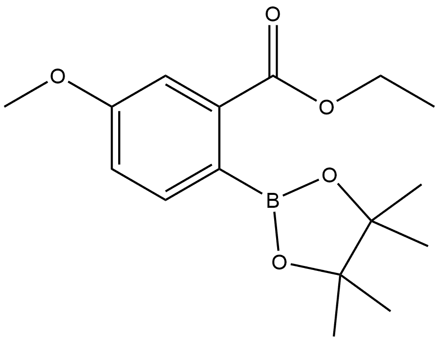Ethyl 5-methoxy-2-(4,4,5,5-tetramethyl-1,3,2-dioxaborolan-2-yl)benzoate Struktur