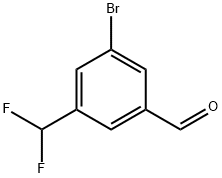 3-Bromo-5-(difluoromethyl)benzaldehyde 化学構造式