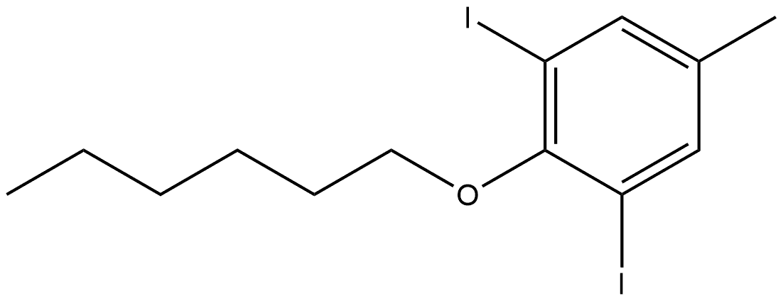 2-(Hexyloxy)-1,3-diiodo-5-methylbenzene,1646327-24-3,结构式